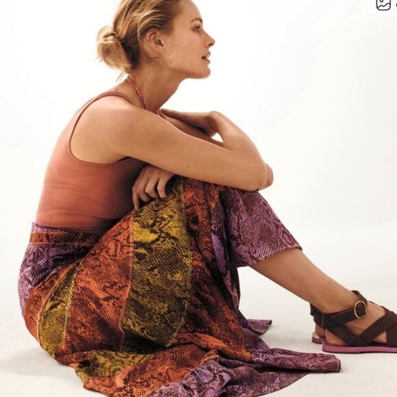 Anthropologie Colima Snake Print Sleeveless Maxi Dress Size S Small - Picture 7 of 7